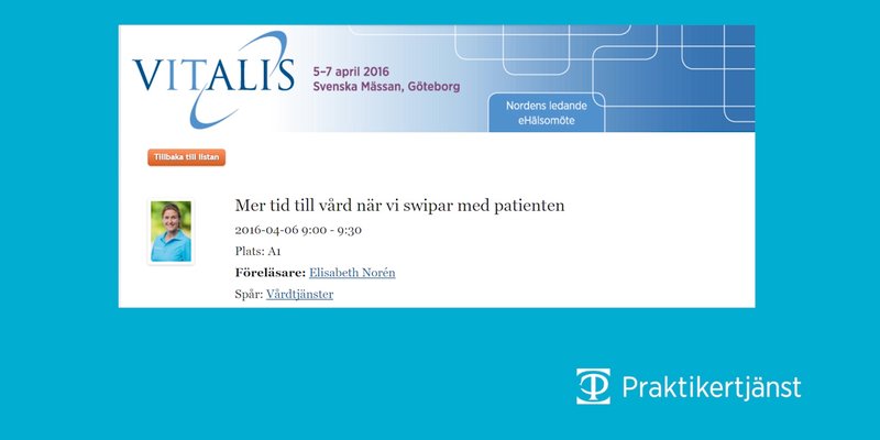 När vi swipar med patienten, på Vitalis